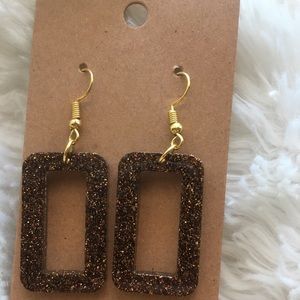 NEW black & gold dangles